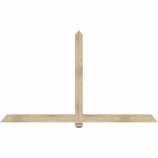Ekena Millwork Eugene Rough Sawn Timber Gable Bracket, Douglas Fir, 84"W x 49"H x 4"D x 4"F, 14/12 Pitch GBW084X49X0404EUG00RDF - main